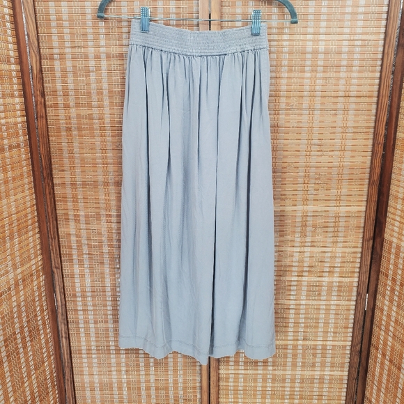 ♤ Aritzia Wilfred Taupe Gabrielle Midi Skirt with Side Slits Size XXS - Picture 7 of 11